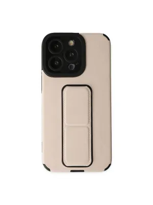 Apple İphone 13 Pro Kılıf Mega Standlı Silikon - Gold