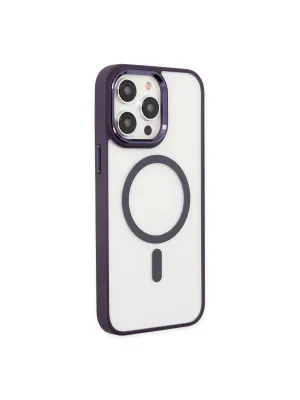 Apple İphone 13 Pro Kılıf Room Magneticsafe Silikon - Derin Mor