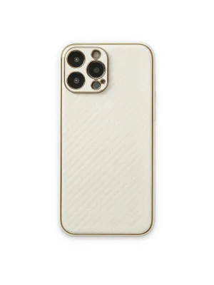Apple İphone 13 Pro Max Kılıf Coco Karbon Silikon - Beyaz