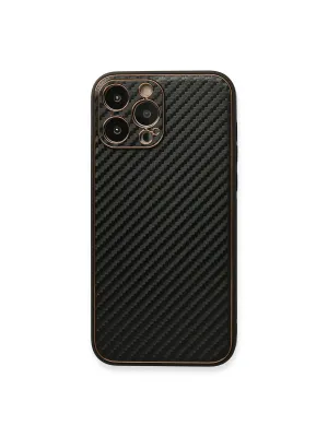 Apple İphone 13 Pro Max Kılıf Coco Karbon Silikon - Siyah
