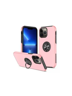 Apple İphone 13 Pro Max Kılıf Elit Yüzüklü Kapak - Pembe