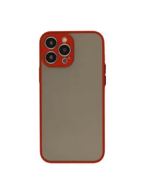 Apple İphone 13 Pro Max Kılıf Montreal Silikon Kapak - Kırmızı