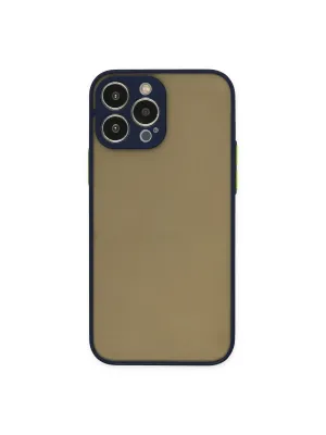 Apple İphone 13 Pro Max Kılıf Montreal Silikon Kapak - Lacivert
