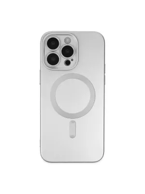Apple İphone 13 Pro Max Kılıf Moshi Lens Magneticsafe Silikon - Gümüş