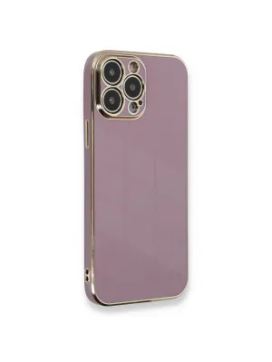 Apple İphone 13 Pro Max Kılıf Volet Silikon - Mor