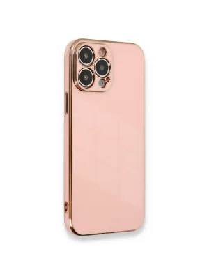 Apple İphone 13 Pro Max Kılıf Volet Silikon - Pembe