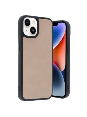 Apple İphone 14 Kılıf Aras Deri Kapak - Pudra