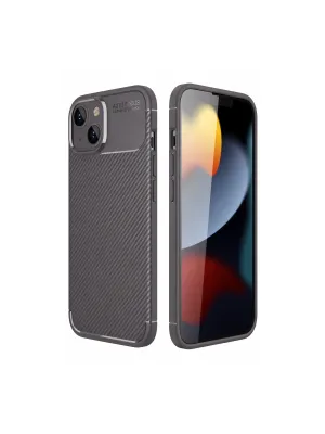 Apple İphone 14 Kılıf Auto Focus Karbon Kapak - Gri