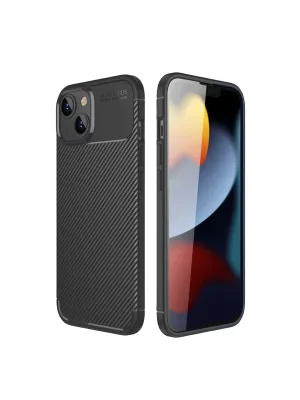 Apple İphone 14 Kılıf Auto Focus Karbon Kapak - Siyah