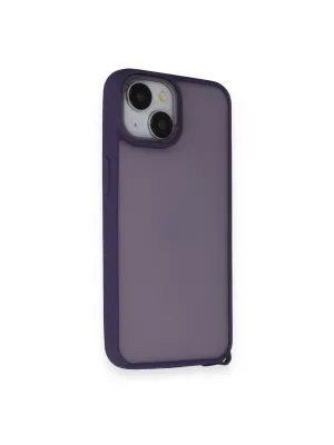 Apple İphone 14 Kılıf Elegant Kapak - Derin Mor