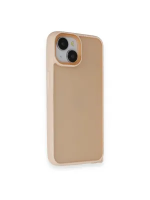 Apple İphone 14 Kılıf Elegant Kapak - Pudra