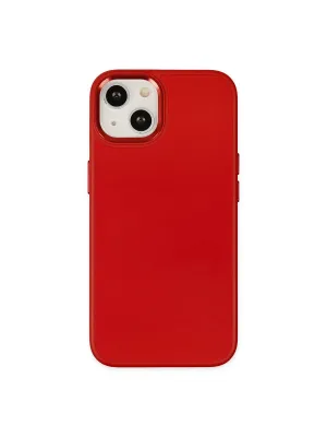 Apple İphone 14 Plus Kılıf Asya Deri Silikon - Kırmızı