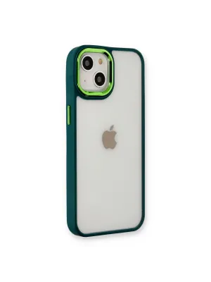 Apple İphone 14 Plus Kılıf Dora Kapak - Haki Yeşil