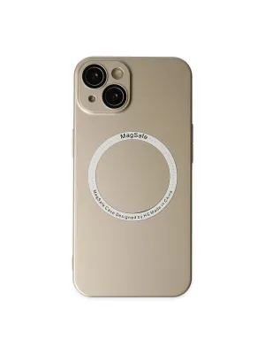 Apple İphone 14 Plus Kılıf Jack Magneticsafe Lens Silikon - Gold