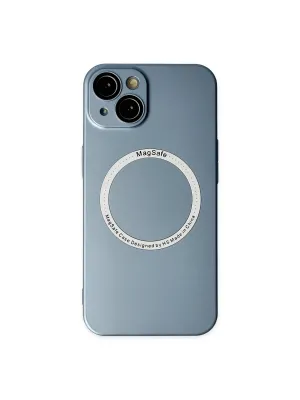 Apple İphone 14 Plus Kılıf Jack Magneticsafe Lens Silikon - Sierra Blue