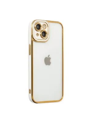 Apple İphone 14 Plus Kılıf Liva Lens Silikon - Beyaz