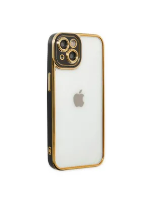Apple İphone 14 Plus Kılıf Liva Lens Silikon - Siyah