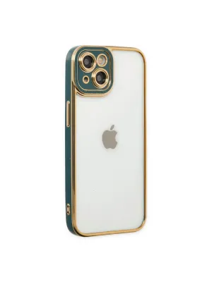 Apple İphone 14 Plus Kılıf Liva Lens Silikon - Yeşil