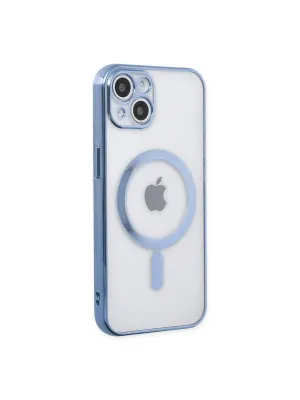 Apple İphone 14 Plus Kılıf Magneticsafe Lazer Silikon - Sierra Blue
