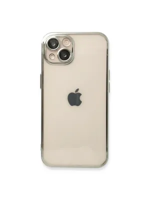 Apple İphone 14 Plus Kılıf Razer Lensli Silikon - Gümüş