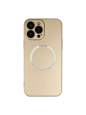 Apple İphone 14 Pro Kılıf Jack Magneticsafe Lens Silikon - Gold