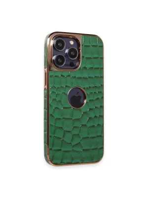 Apple İphone 14 Pro Kılıf Snake Kapak - Koyu Yeşil
