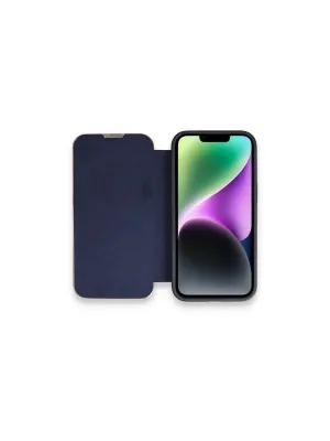 Apple İphone 14 Pro Max Kılıf Dolpin Kapaklı - Lacivert