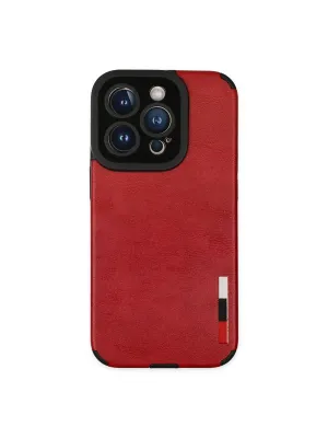 Apple İphone 14 Pro Max Kılıf Loop Deri Silikon - Kırmızı