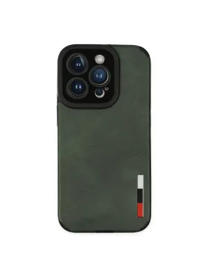 Apple İphone 14 Pro Max Kılıf Loop Deri Silikon - Yeşil
