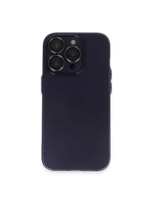 Apple İphone 14 Pro Max Kılıf Luko Lens Silikon - Derin Mor