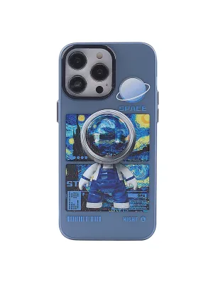 Apple İphone 14 Pro Max Kılıf Prada Desenli Kapak - Prada Mavi - 1