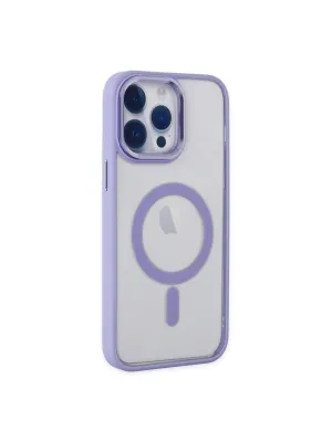 Apple İphone 14 Pro Max Kılıf Room Magneticsafe Silikon - Lila