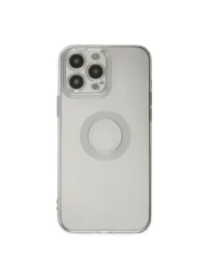 Apple İphone 14 Pro Max Kılıf Santa Lens Silikon - Şeffaf