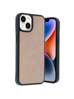 Apple İphone 15 Kılıf Aras Deri Kapak - Pudra