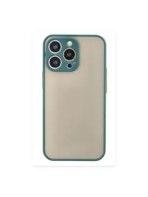 Apple İphone 15 Pro Kılıf Montreal Silikon Kapak - Yeşil