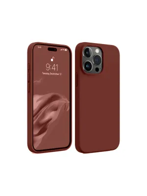 Apple İphone 15 Pro Max Kılıf First Silikon - Bordo