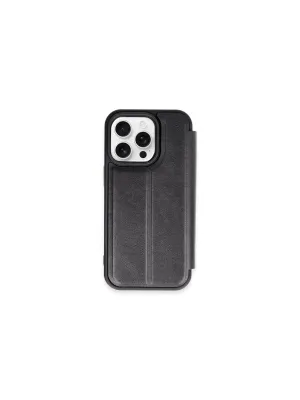 Apple İphone 15 Pro Max Kılıf Flip Cover - Siyah