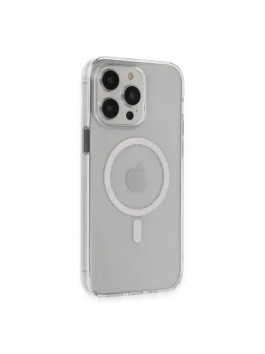 Apple İphone 15 Pro Max Kılıf Tron Şeffaf Magsafe Kapak - Şeffaf