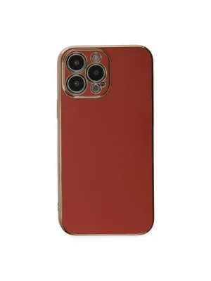 Apple İphone 15 Pro Max Kılıf Volet Silikon - Kırmızı