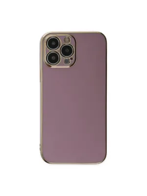 Apple İphone 15 Pro Max Kılıf Volet Silikon - Mor