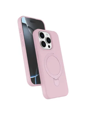 Apple İphone 15 Pro Max Regal Magsafe Standlı Kapak - Açık Pembe