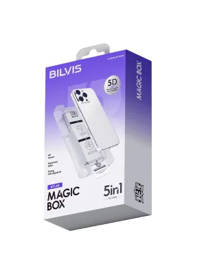 Apple İphone 16 Bilvis 5in1 3d Magic Cam Ekran Koruyucu - Siyah