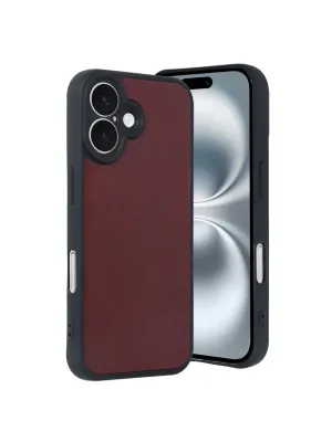 Apple İphone 16 Kılıf Aras Deri Kapak - Bordo