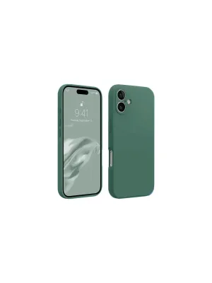 Apple İphone 16 Kılıf First Silikon - Koyu Yeşil