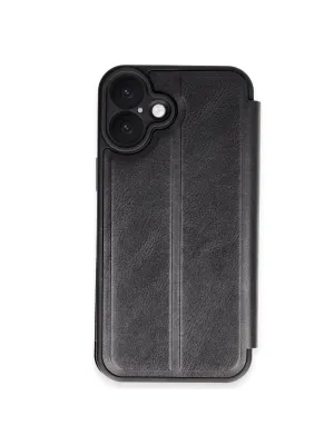 Apple İphone 16 Kılıf Flip Cover - Siyah
