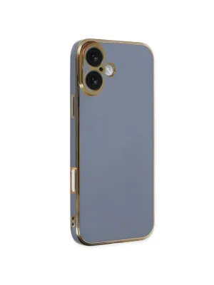 Apple İphone 16 Kılıf Volet Silikon - Mavi