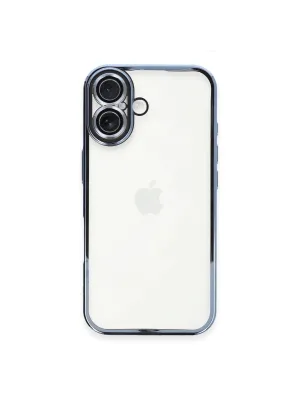Apple İphone 16 Plus Kılıf Razer Lensli Silikon - Açık Mavi