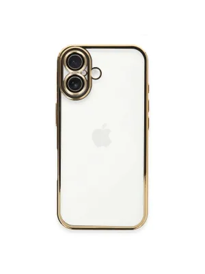 Apple İphone 16 Plus Kılıf Razer Lensli Silikon - Gold