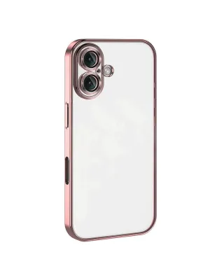 Apple İphone 16 Plus Kılıf Razer Lensli Silikon - Pembe