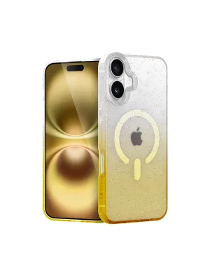 Apple İphone 16 Plus Pummel Shiny Magsafe Kapak - Gold